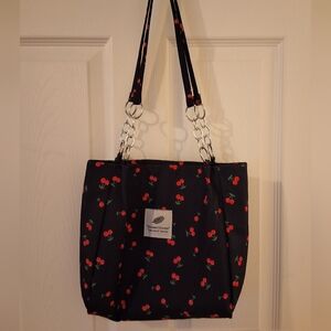 Stylish Black Cherry Tote Bag